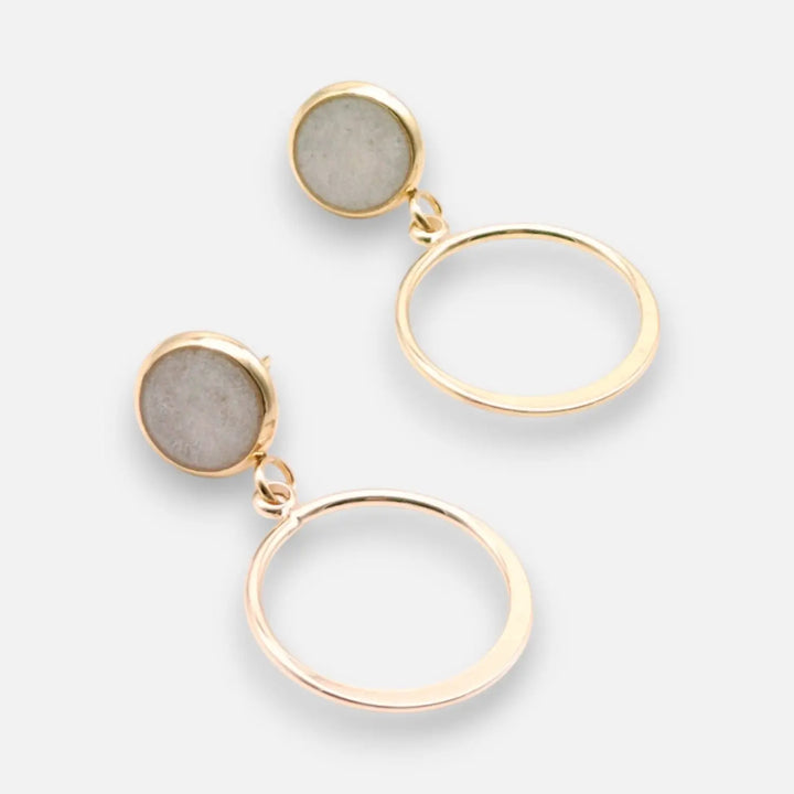 Gold Ring Studs - Ohrstecker