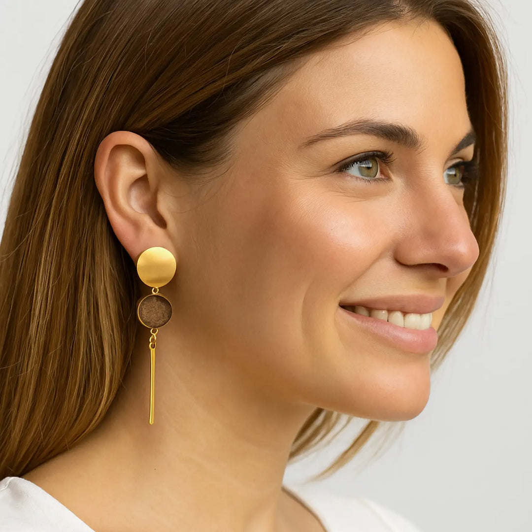 Golden Glamour - Ohrstecker