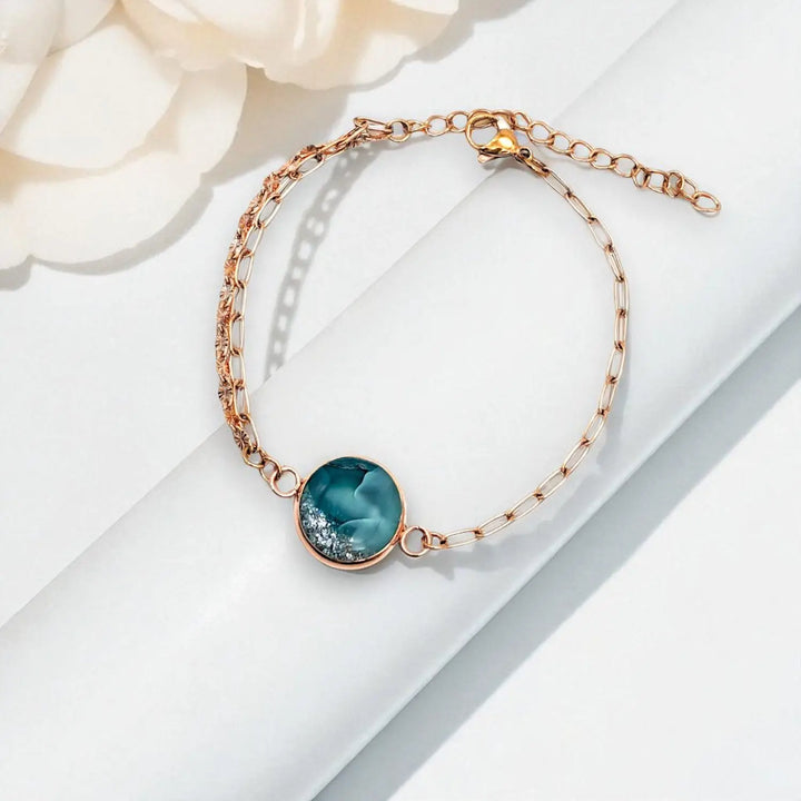 Green Silver Harmony - Double-Layer-Paperclip