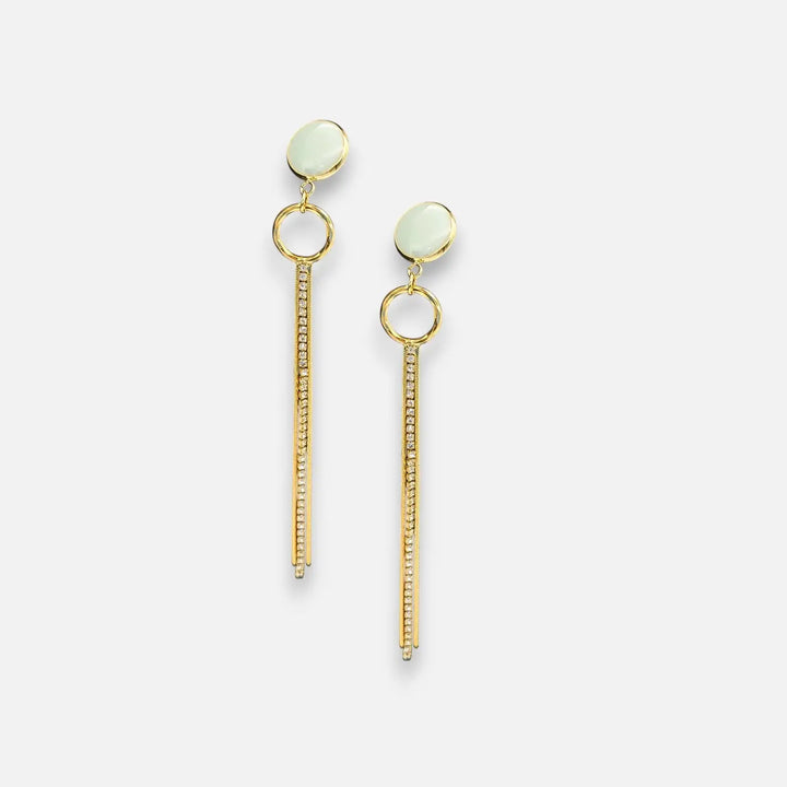 Green Tassel Charm - Ohrstecker