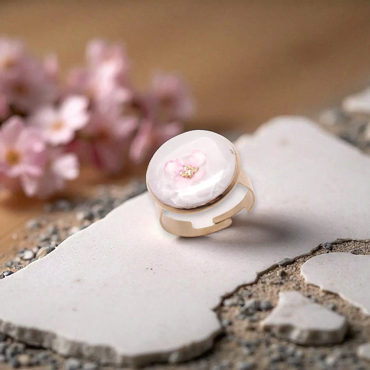 Ivory Blush Ring - Unigröße (verstellbar)