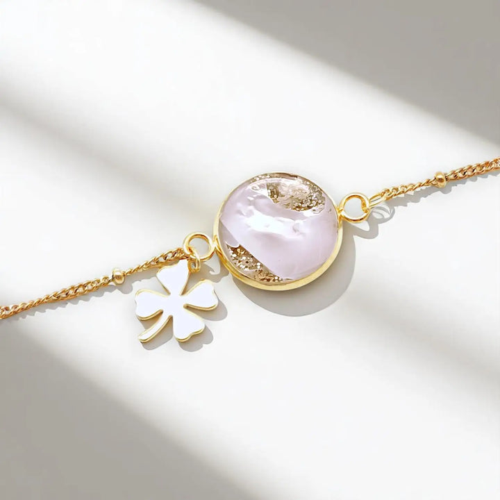 Ivory Gold Bead - Kugelankerkette