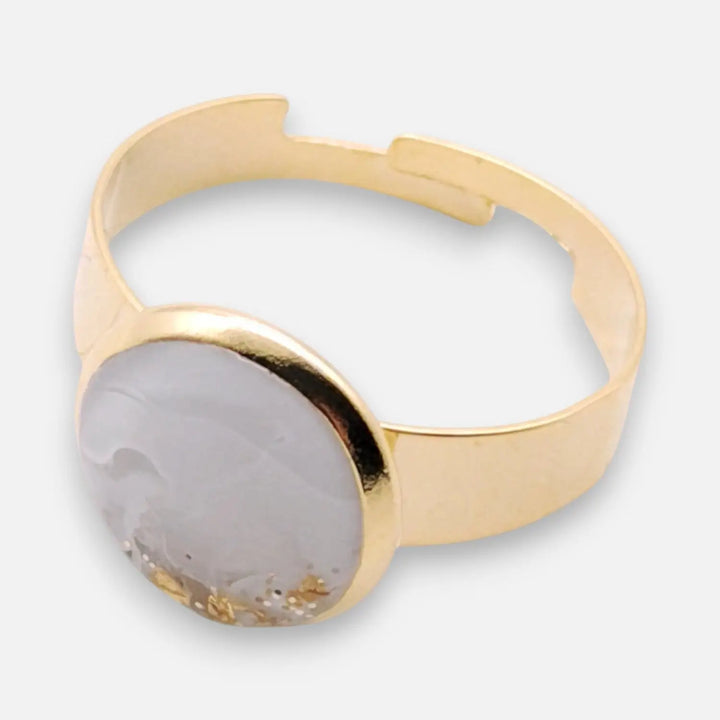 Ivory Gold Ring - Unigröße (verstellbar)