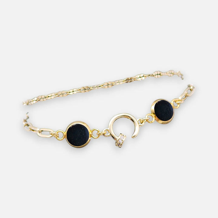 Layered Shine Bracelet - Midnight Microglow - Double-Layer