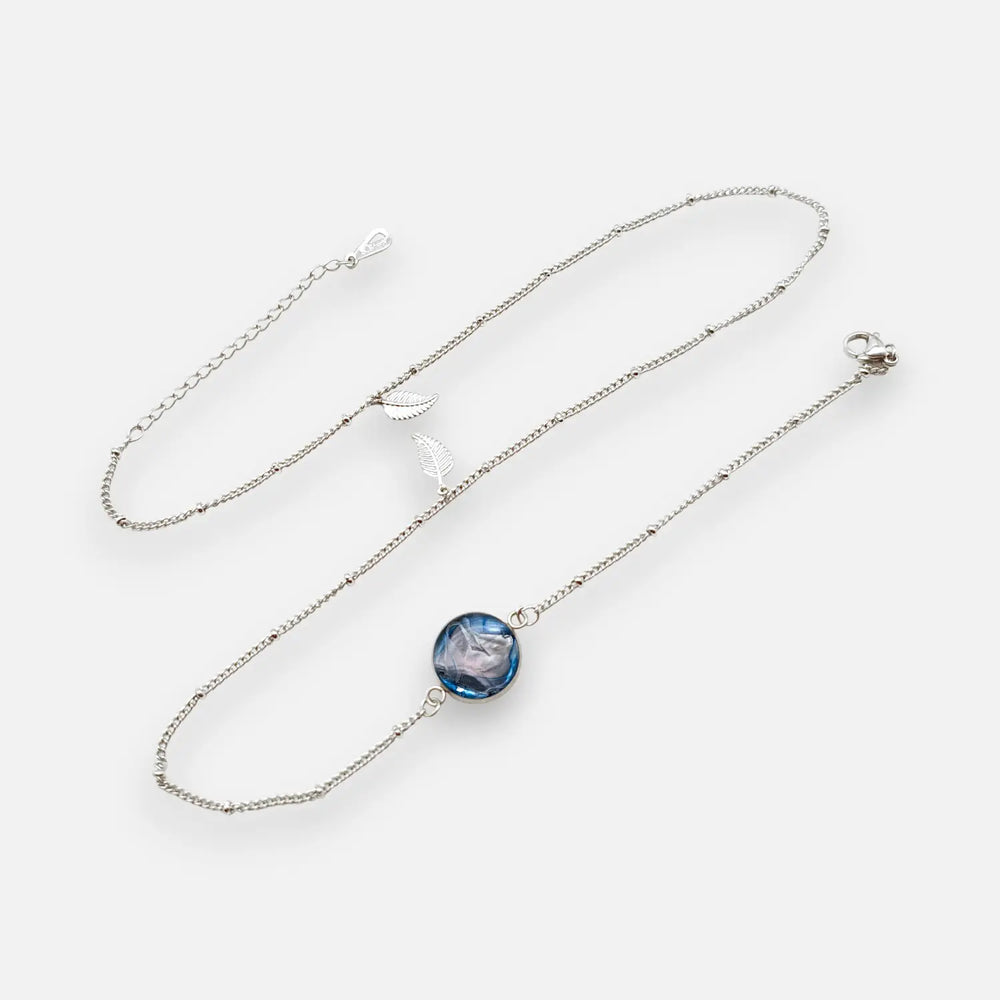 Long Orb Extender - Steel Blue Satin - Kugelankerkette