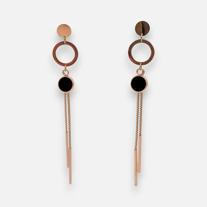 Noir Tassel Elegance - Ohrstecker