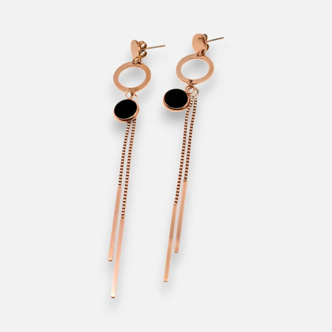 Noir Tassel Elegance - Ohrstecker