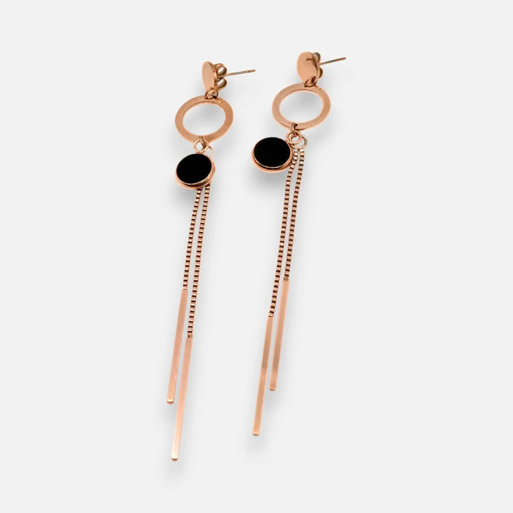 Noir Tassel Elegance - Ohrstecker