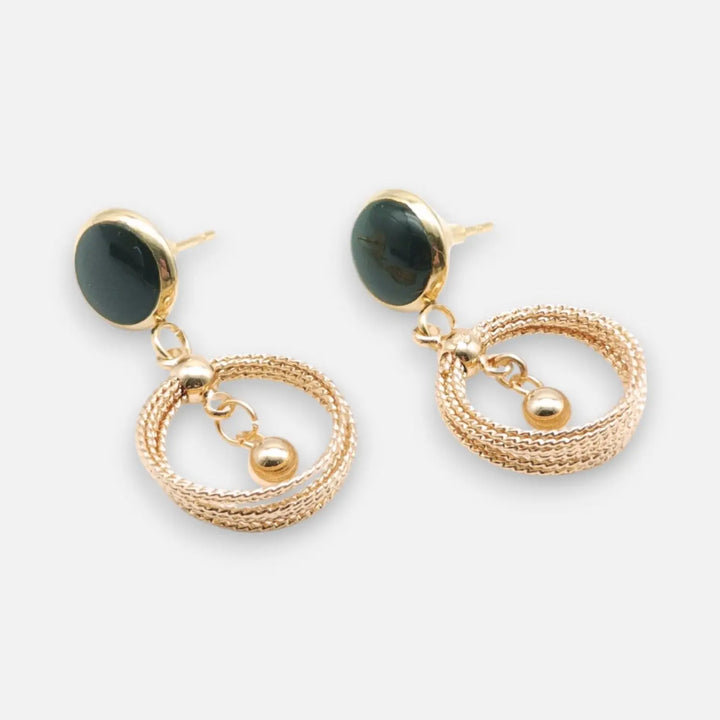 Onyx Ring Studs - Ohrstecker