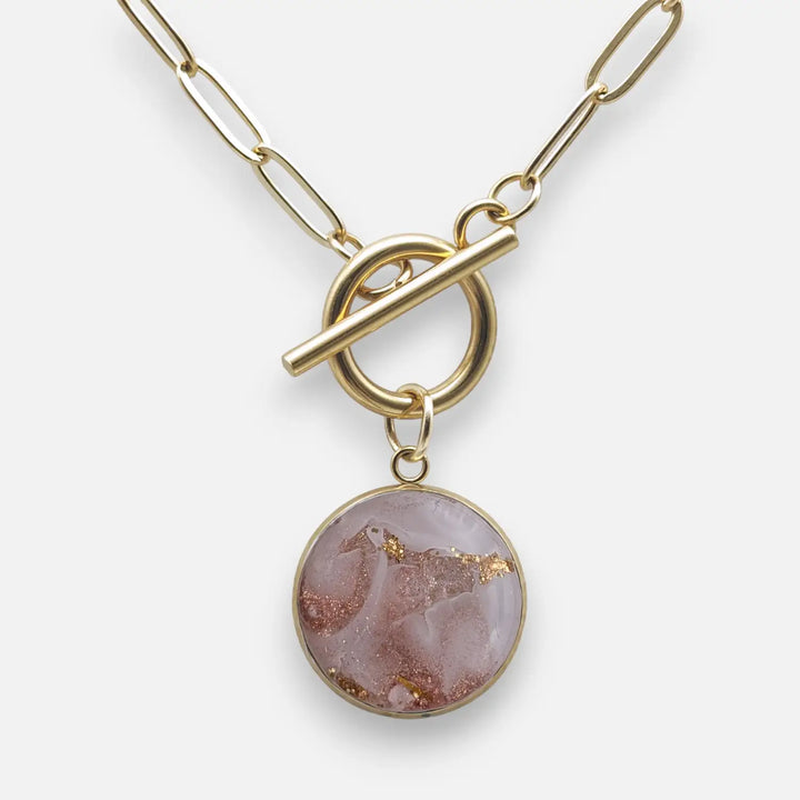 Paperclip Toggle Chain - Gilded Blush Mist - Paperclip