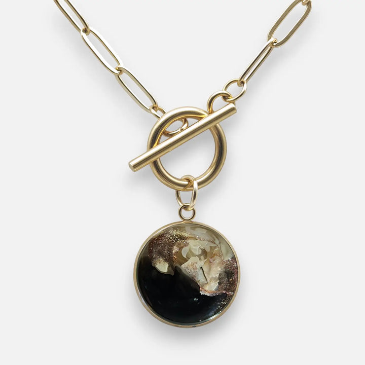 Paperclip Toggle Chain - Champagne Noir Drift - Paperclip