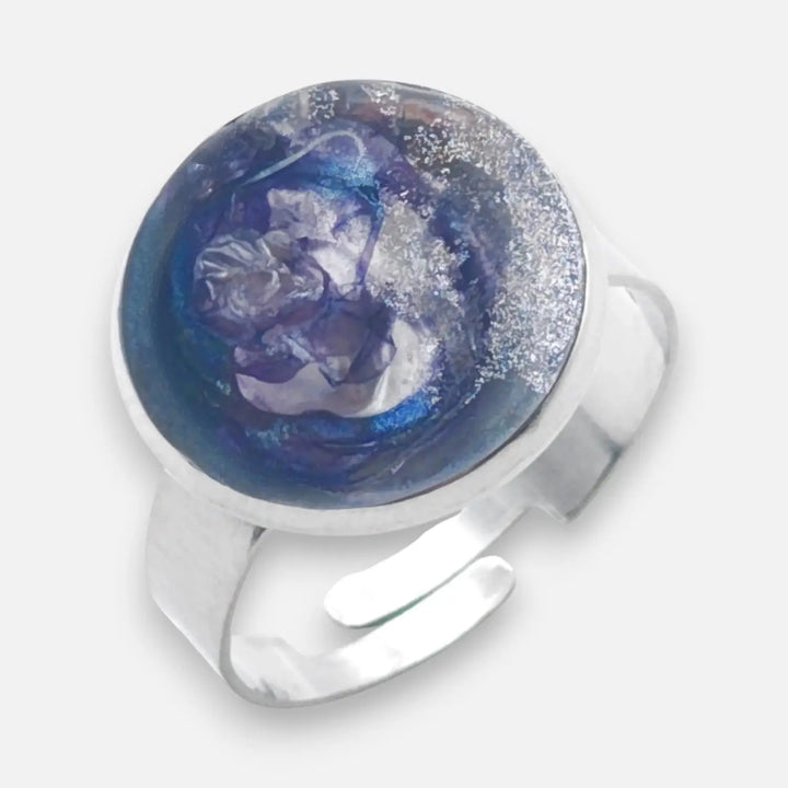 Pearl Crystal Ring - Unigröße (verstellbar)