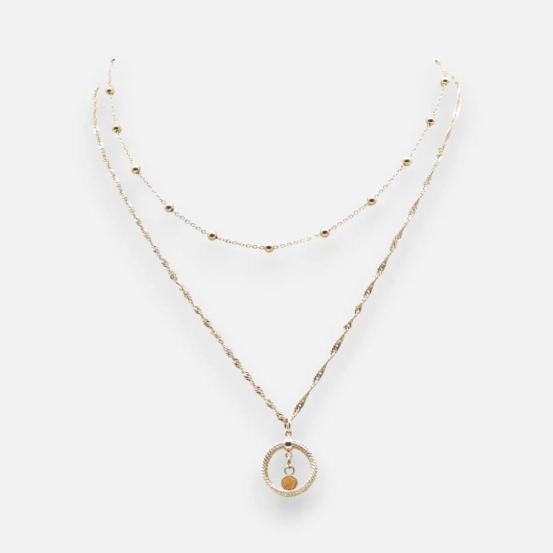 Pearl Loop Extender - Golden Sandstone - Prince of Wales-Kette/Ankerkugelkette