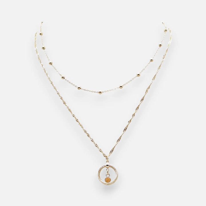 Pearl Loop Extender - Golden Sandstone - Prince of Wales-Kette/Ankerkugelkette