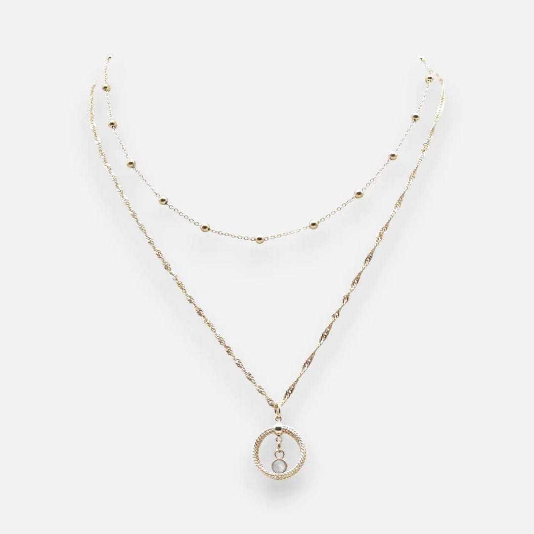 Pearl Loop Extender - Pearl Ice Sheen - Prince of Wales-Kette/Ankerkugelkette