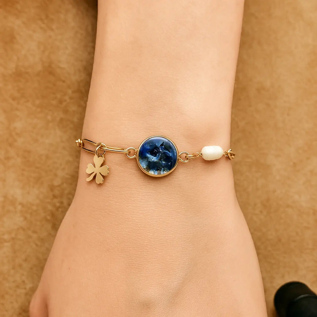 Pearl Paperclip Mix - Süßwasserperlenkette/Paperclipkette