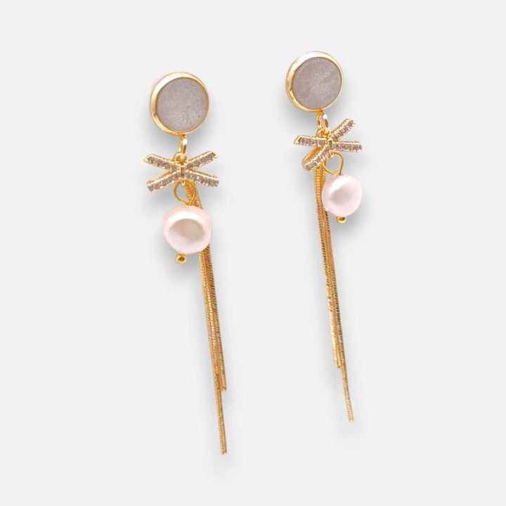 Pearl Tassel Studs - Ohrstecker