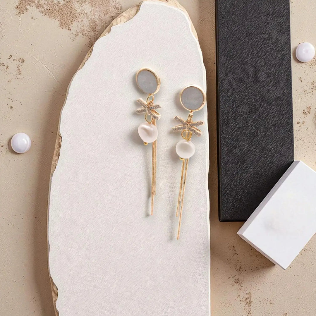 Pearl Tassel Studs - Ohrstecker