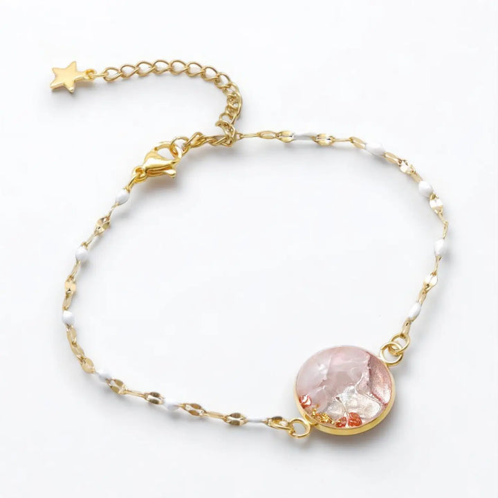 Rose Enamel Link - Gliederkette Emaille