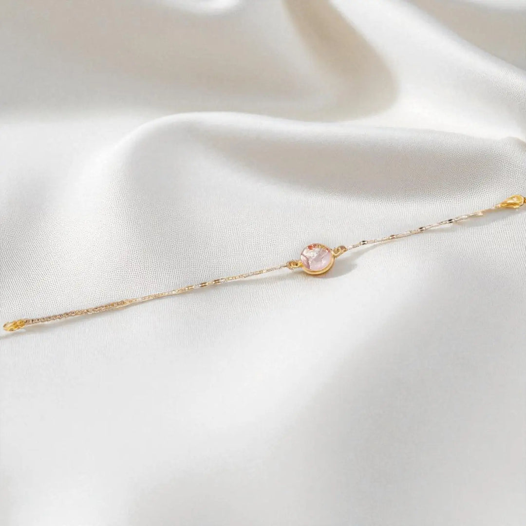 Rose Enamel Link - Gliederkette Emaille