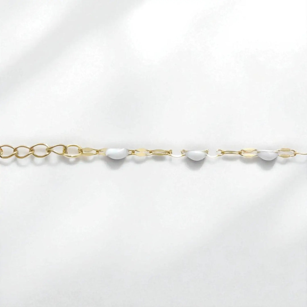 Rose Enamel Link - Gliederkette Emaille