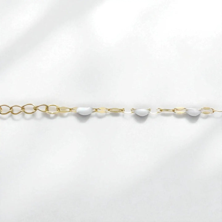 Rose Enamel Link - Gliederkette Emaille