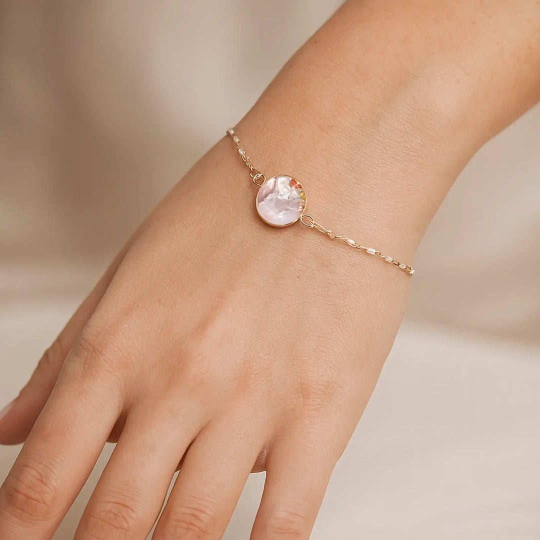 Rose Enamel Link - Gliederkette Emaille