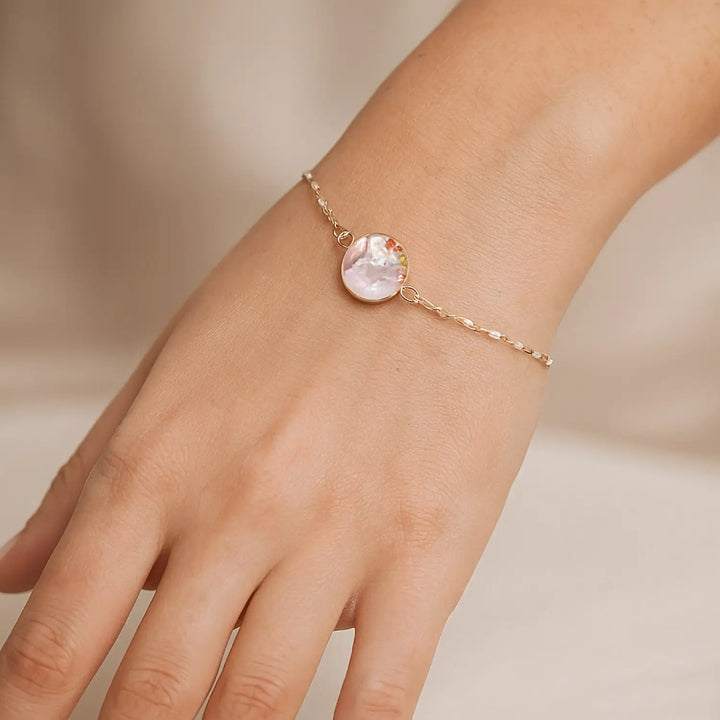 Rose Enamel Link - Gliederkette Emaille