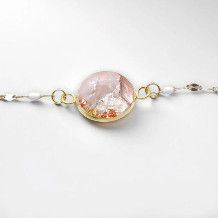 Rose Enamel Link - Gliederkette Emaille