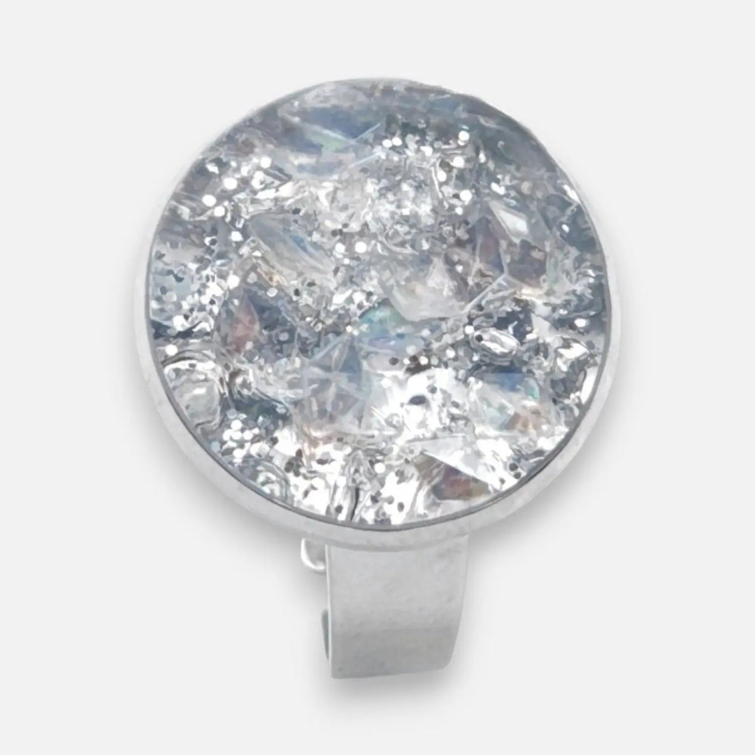 Silver Crystal Ring - Unigröße (verstellbar)