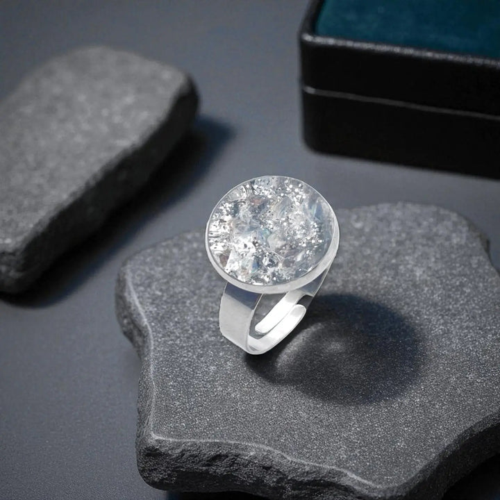Silver Crystal Ring - Unigröße (verstellbar)