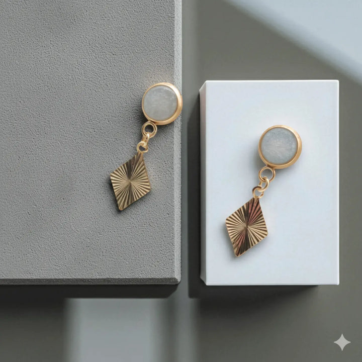 Silver Dot Drops - Ohrstecker