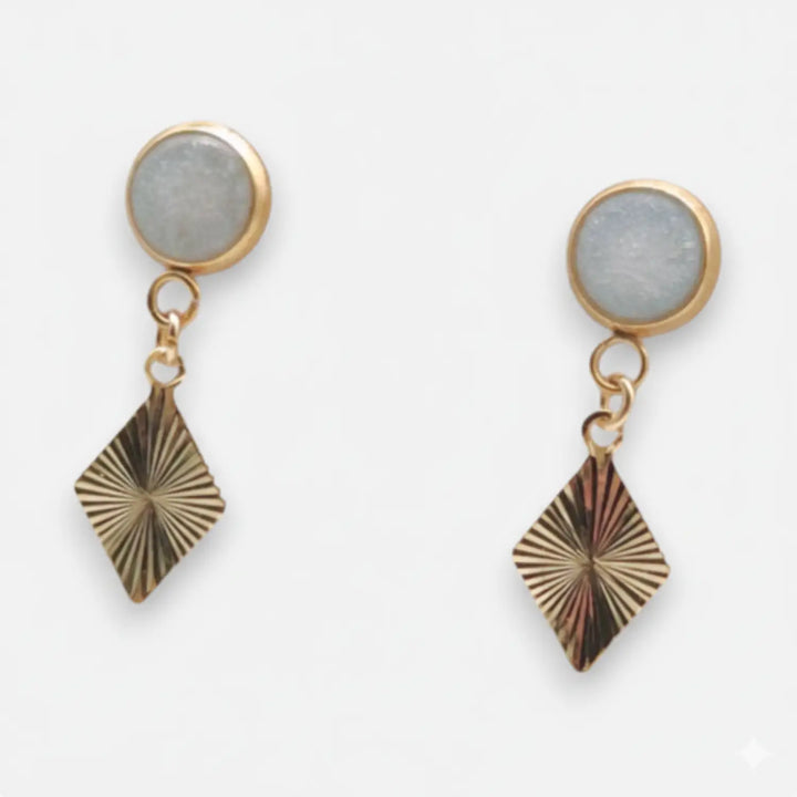 Silver Dot Drops - Ohrstecker