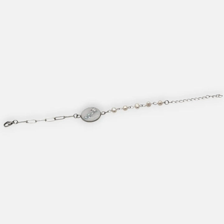 Silver Grace - Paperclip/Naturperlen