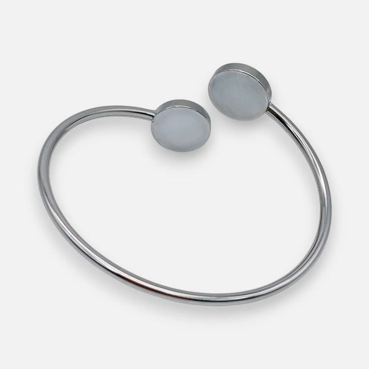 Silver Petal Bangle - Biegearmreif