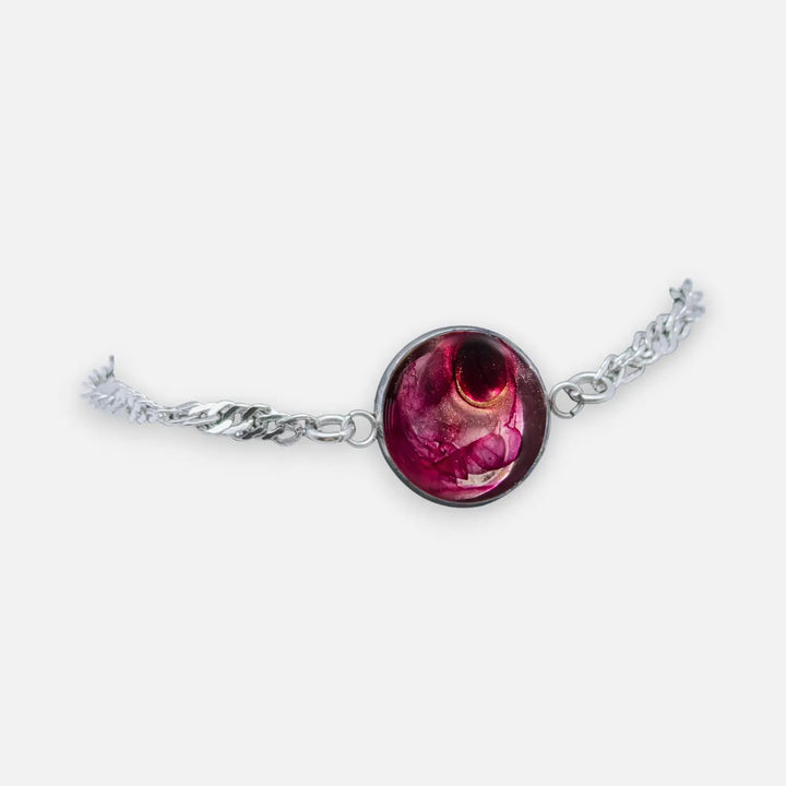 Singapore Twist Bracelet - Magenta Aurora Glow - Singapur-Kette