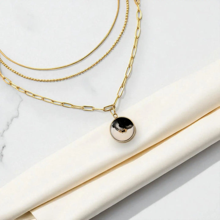 Tri-Layered Gold Fusion - Multi-Layer (Paperclip-/Kugel-/Herringbonekette)