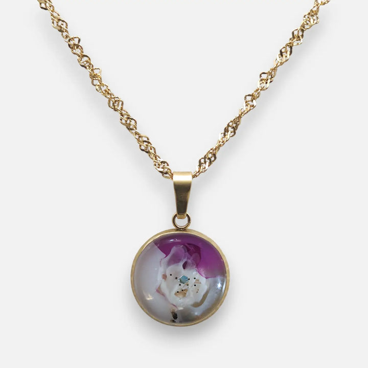 Triple Layer Extender - Amethyst Silk Bloom - 3 reihige Halskette