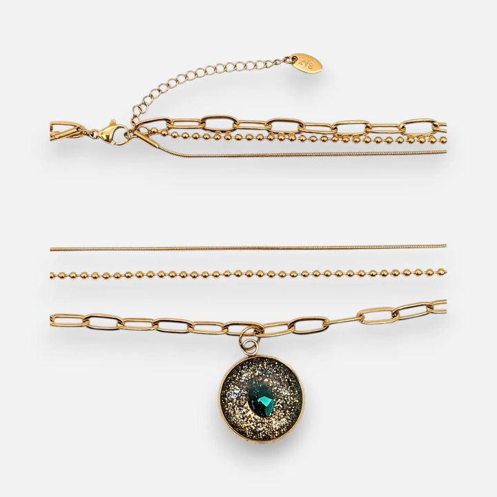 Verdant Fusion Layers - Multi-Layer (Paperclip-/Kugel-/Herringbonekette)