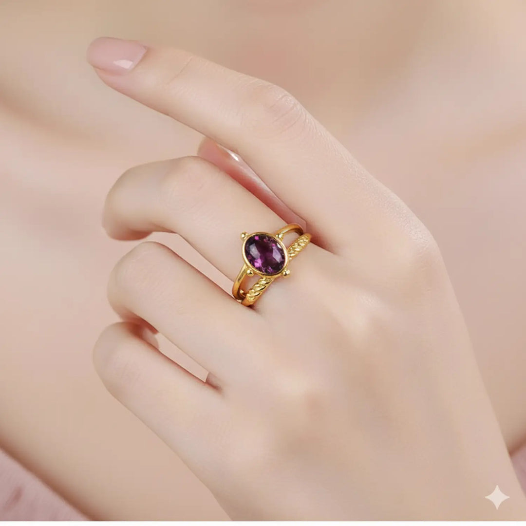 Violet Medium Ring - Unigröße (verstellbar)