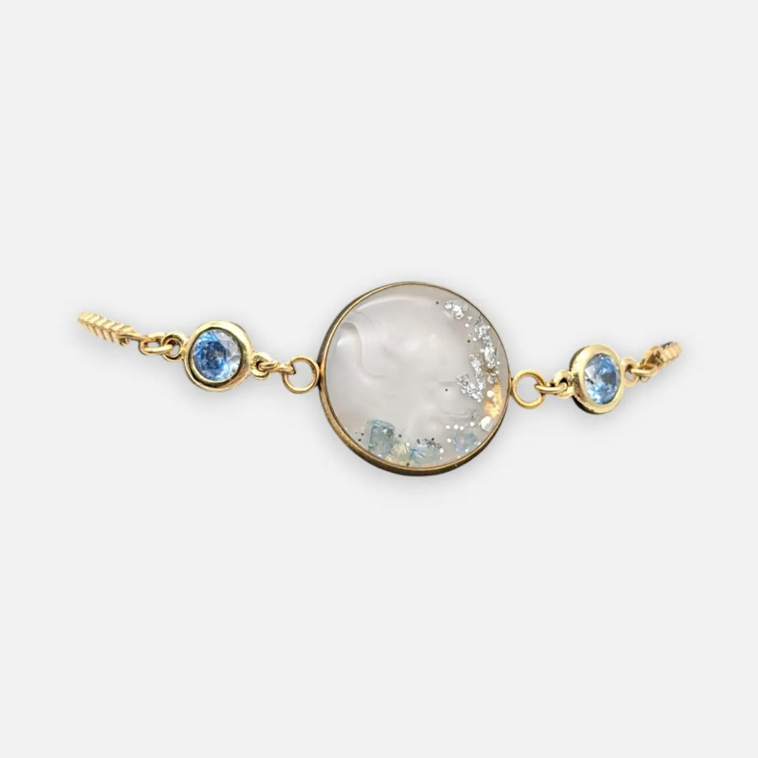 White Blue Crystal - Venezianerkette