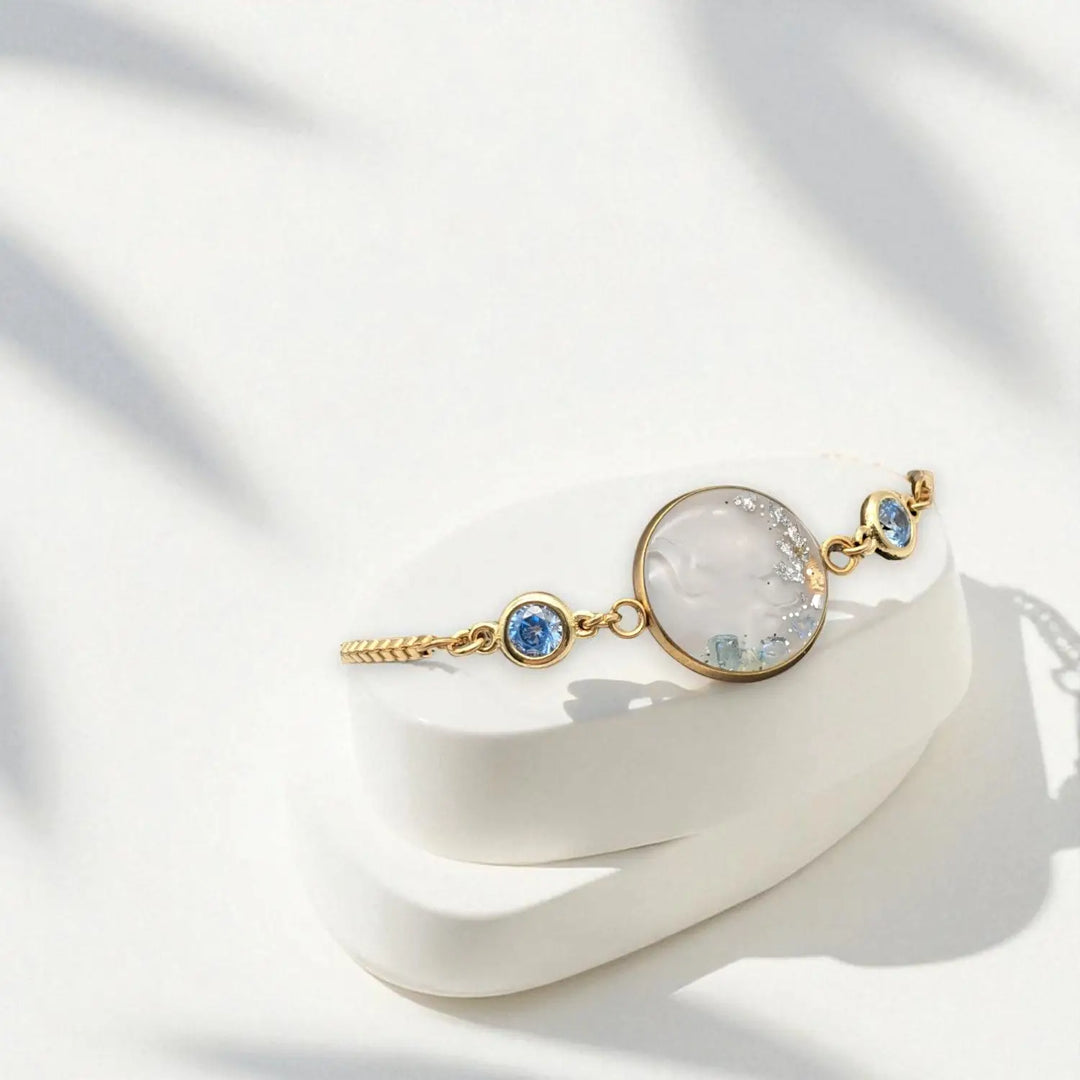 White Blue Crystal - Venezianerkette