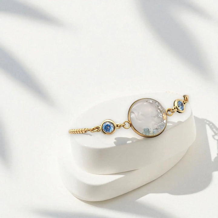 White Blue Crystal - Venezianerkette