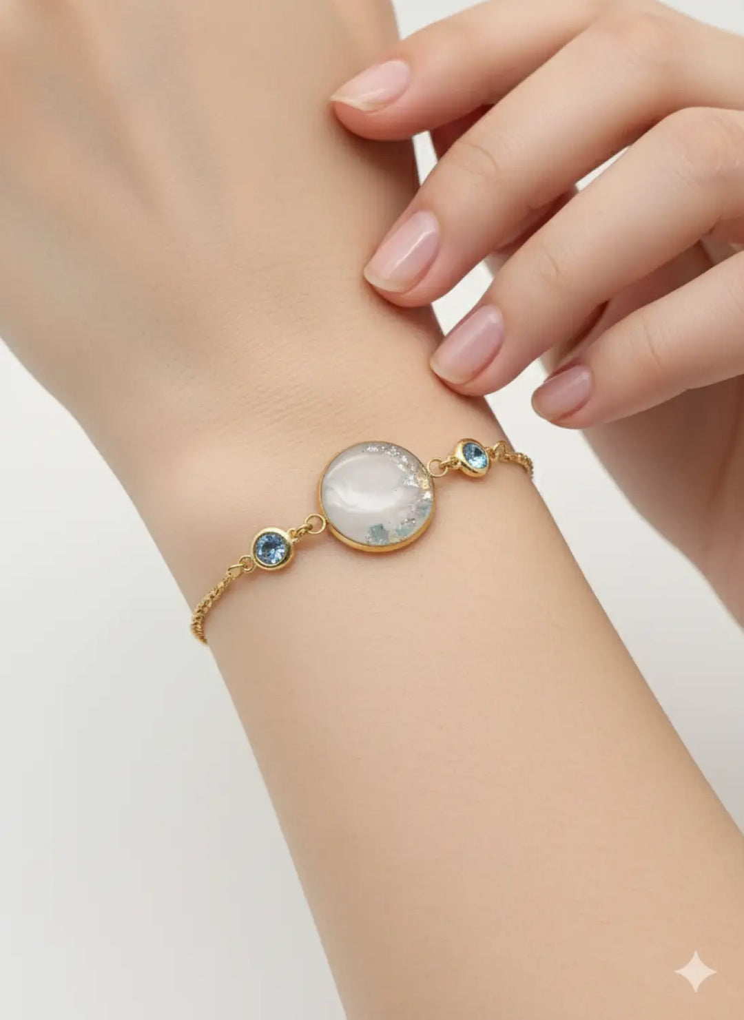 White Blue Crystal - Venezianerkette