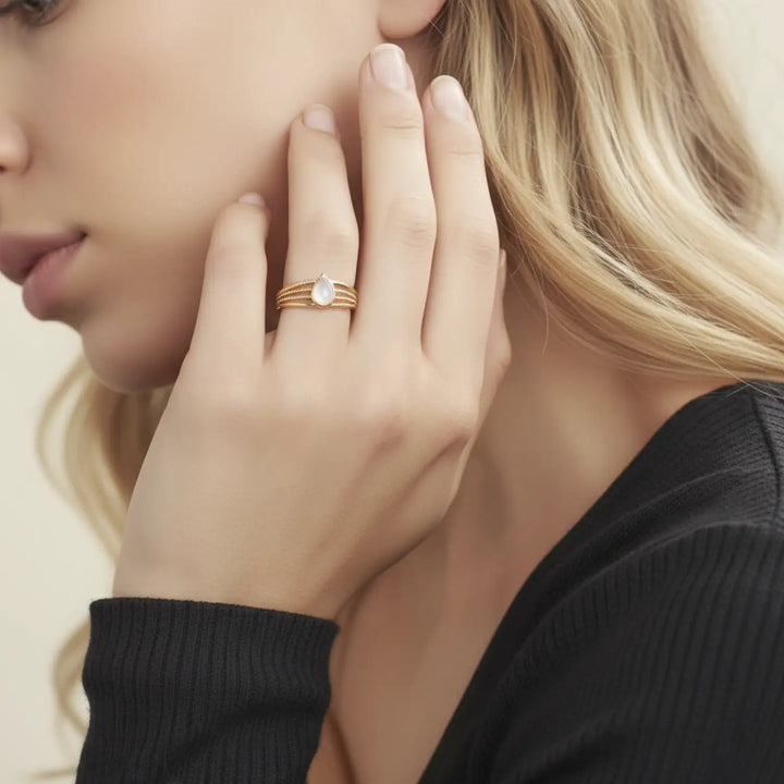 White Slim Ring - Unigröße (verstellbar)