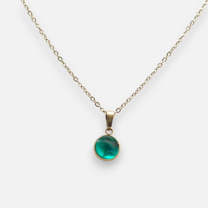 Zircon Link Extender - Emerald Satin Orb - Ankerkette